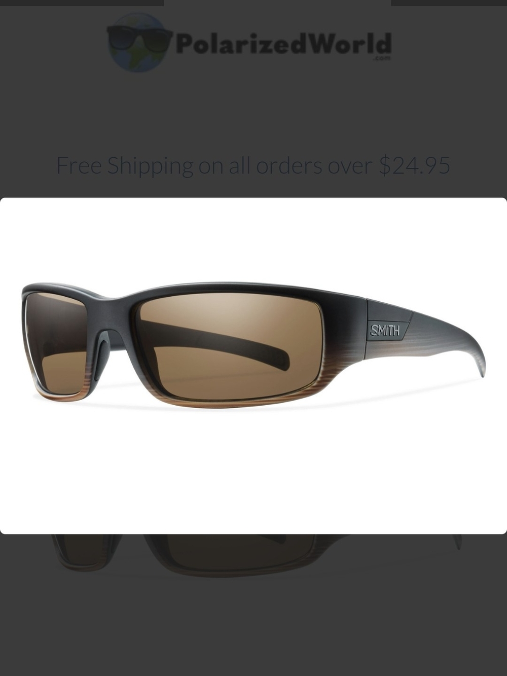 SMITH Unisex Brown Gradient Frame Sunglasses with Brown Lenses